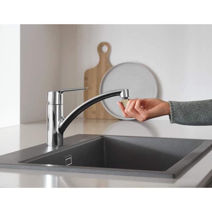 Grohe Quickfix Start Step Kitchen Faucet Start, 140 ° rotation, Kitchen Tap, Chrome, 30530002