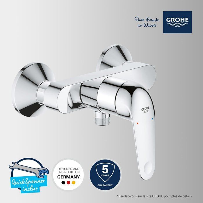 Single-lever shower mixer - GROHE Swift - 24333001 - Chrome - Exposed wall mounting