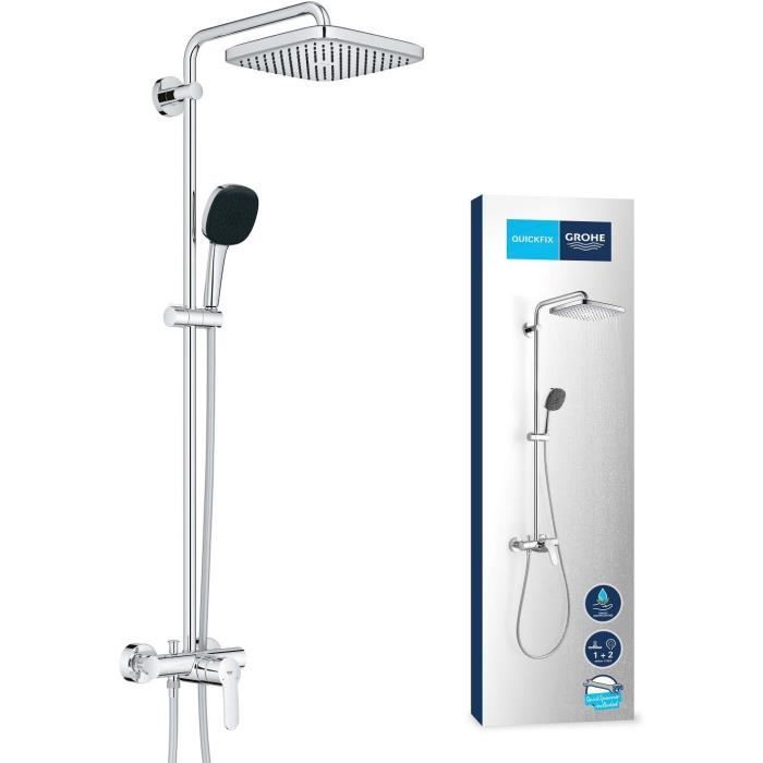 Shower column with single-lever mixer - Water saving - GROHE Vitalio Comfort 250 - Chrome - 26985001
