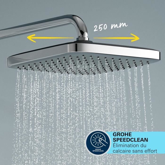 Shower column with manual diverter - Water saving - GROHE Vitalio Comfort 250 - Chrome - 26986001