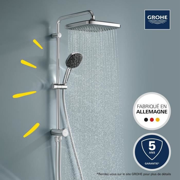 Shower column with manual diverter - Water saving - GROHE Vitalio Comfort 250 - Chrome - 26698001