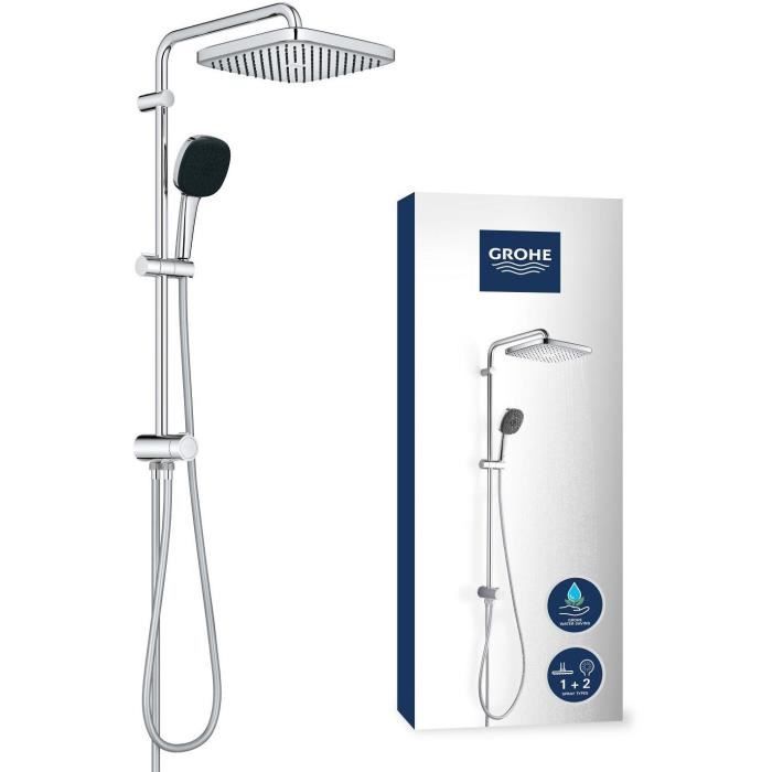 Shower column with manual diverter - Water saving - GROHE Vitalio Comfort 250 - Chrome - 26698001