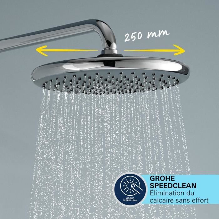 Shower column with manual diverter - Water saving - GROHE Vitalio Start System 250 - Chrome - 26680001