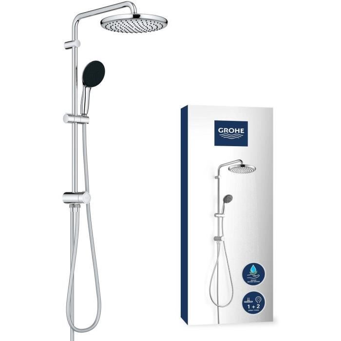 Shower column with manual diverter - Water saving - GROHE Vitalio Start System 250 - Chrome - 26680001