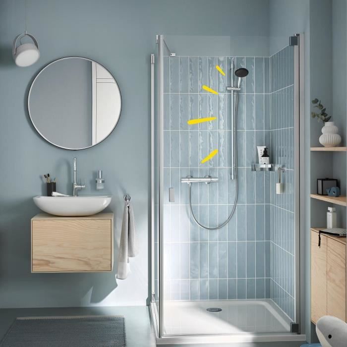 Shower set with 1 jet shower head, 90cm bar and flexible hose - GROHE Vitalio Start 110 26953001 - Water saving - Chrome