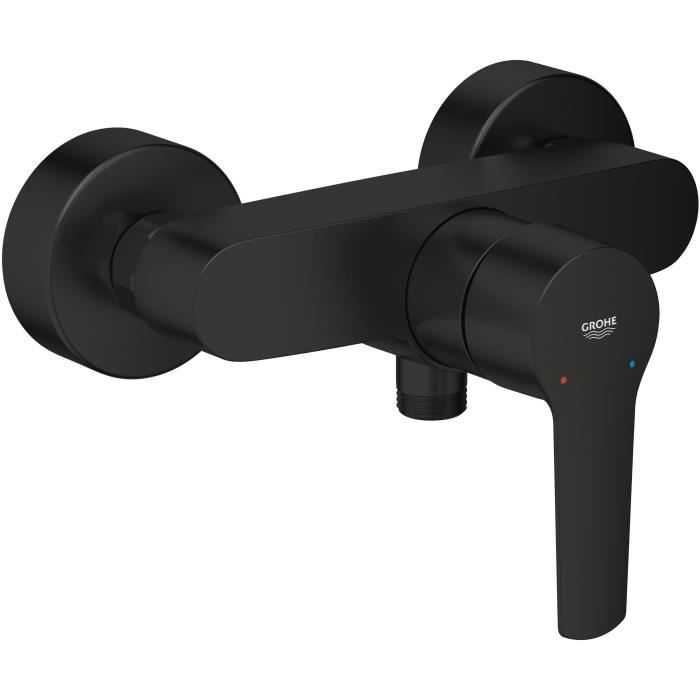 Single lever shower mixer - GROHE Start - 322792432 - Matt black - Exposed wall mounting