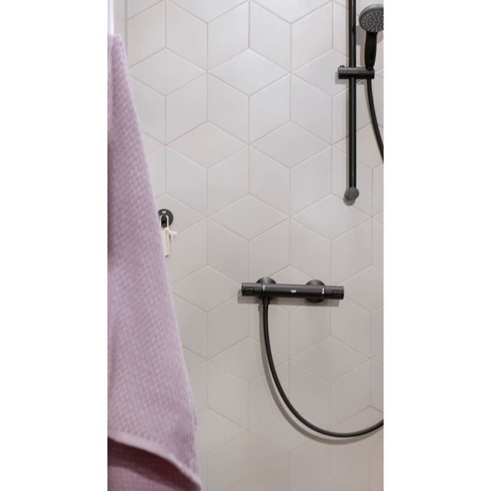 Thermostatic shower mixer - GROHE Precision Start - Matt black - Water saving