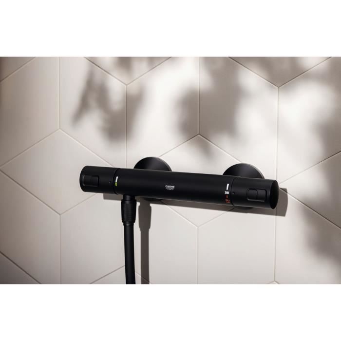 Thermostatic shower mixer - GROHE Precision Start - Matt black - Water saving