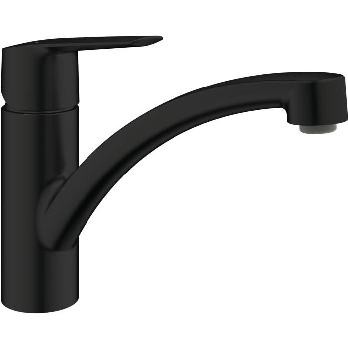 GROHE Start - 324412432 - Kitchen faucet - Single lever sink mixer - Matt black - Low spout - 140° rotation