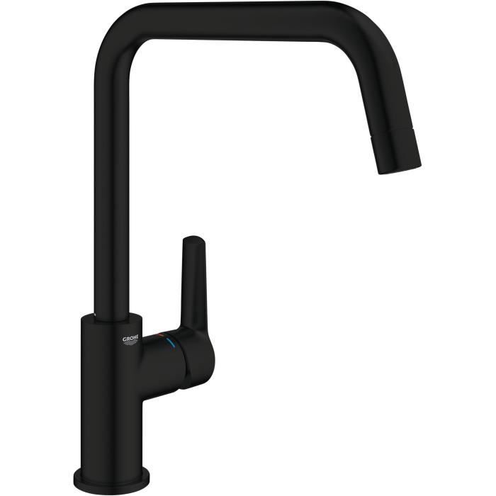 Kitchen faucet - Single lever sink mixer - Matt black - High spout - 150° rotation - GROHE Start - 304702430