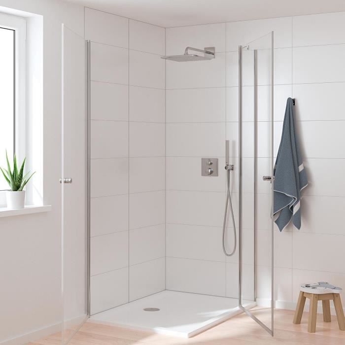 Built-in shower set - 1 jet - Thermostatic mixer - GROHE - 34881000 - Grey