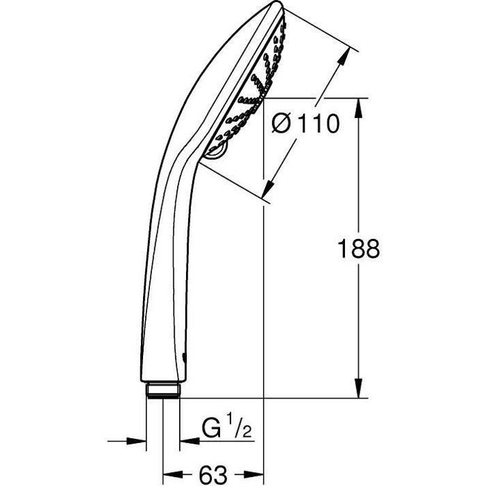 GROHE - 3-spray hand shower