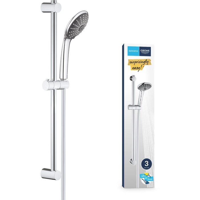 Grohe Vitalio Joy0 shower set, Vitalio Joy 3 Jets shower head, 600mm bar, hose flexible 1750mm, 27333000