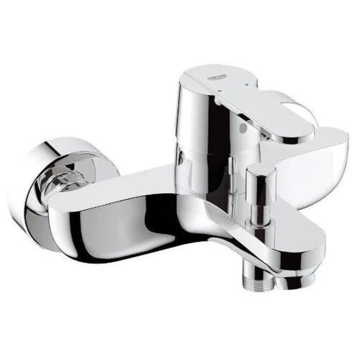 Grohe Mixer Monocomande Bath Bath Get, Wall mounting, Threaded fitting for flexible in 1/2, Metal rosettes included, 32887000
