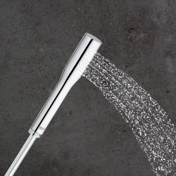 Grohe Get stick shower head, 1 jet, shower with anti-burlûre technology and water saving, chrome, 27458000