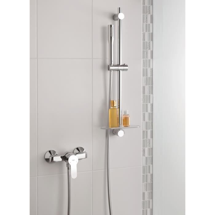 Grohe Get stick shower head, 1 jet, shower with anti-burlûre technology and water saving, chrome, 27458000