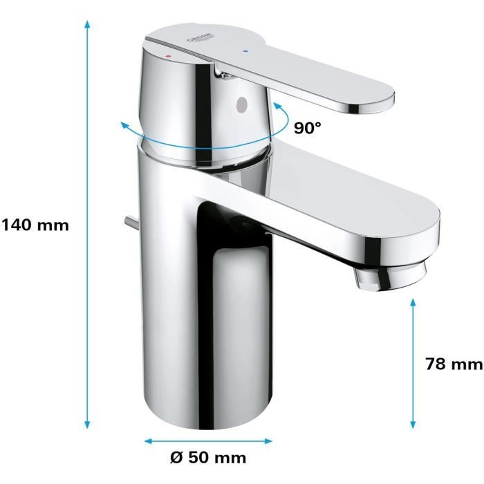 Get monocommande chrome sink mixer Size S - Grohe - 31148000