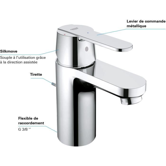 Get monocommande chrome sink mixer Size S - Grohe - 31148000