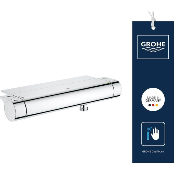 Grohe thermostatic mixer ½ Grohtherm 2000 34469001 - Battle holder - Temperature limiter - Water economy - Chrome