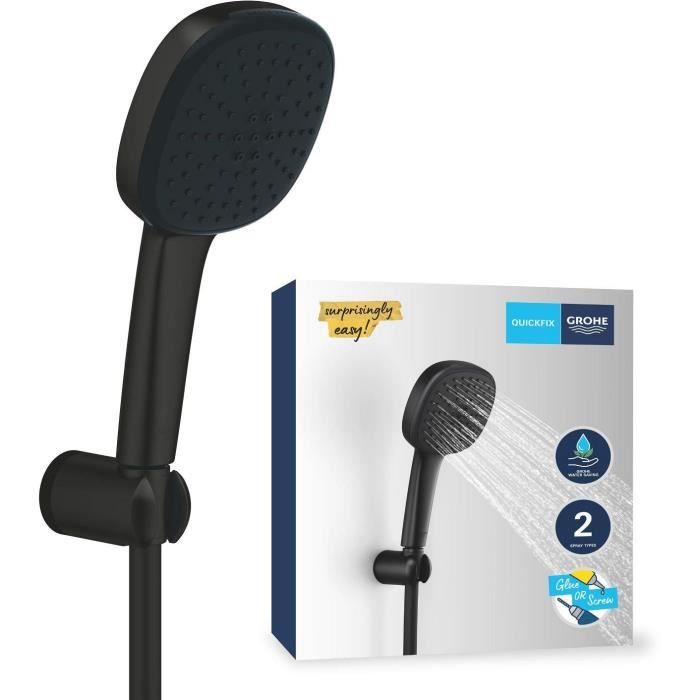 Shower set with 2 jets shower head, holder and hose - GROHE Vitalio Comfort 110 263992431 - Easy selection - Water saving
