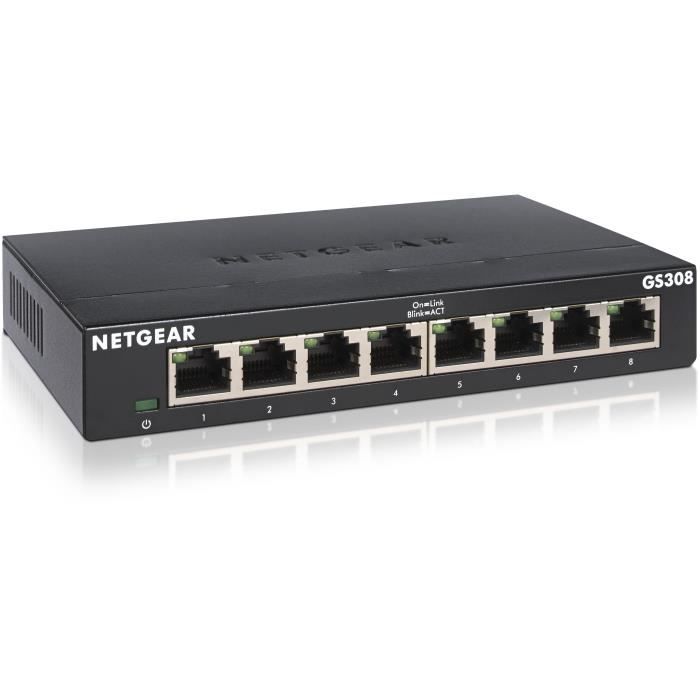 NETGEAR GS308-300PES 8-Port Gigabit Ethernet Ethernet Switch (10/100/1000)