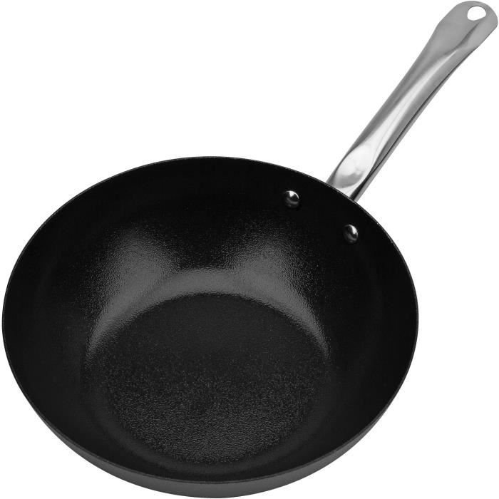Carbon steel wok - GSW - AVANTI - 28 cm - Induction