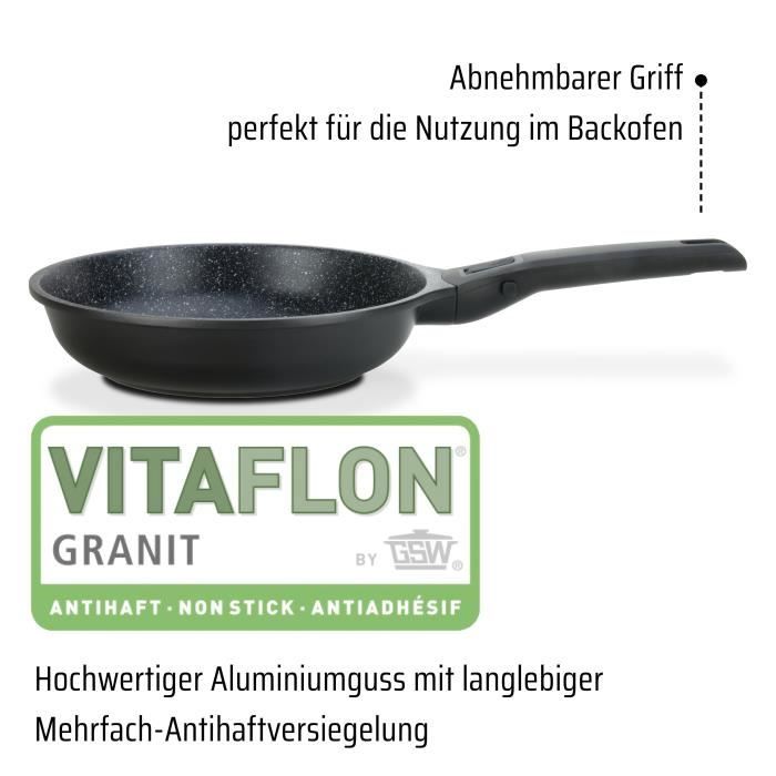 Cast aluminum wok - GSW - EASY CLICK - 28 cm - Induction