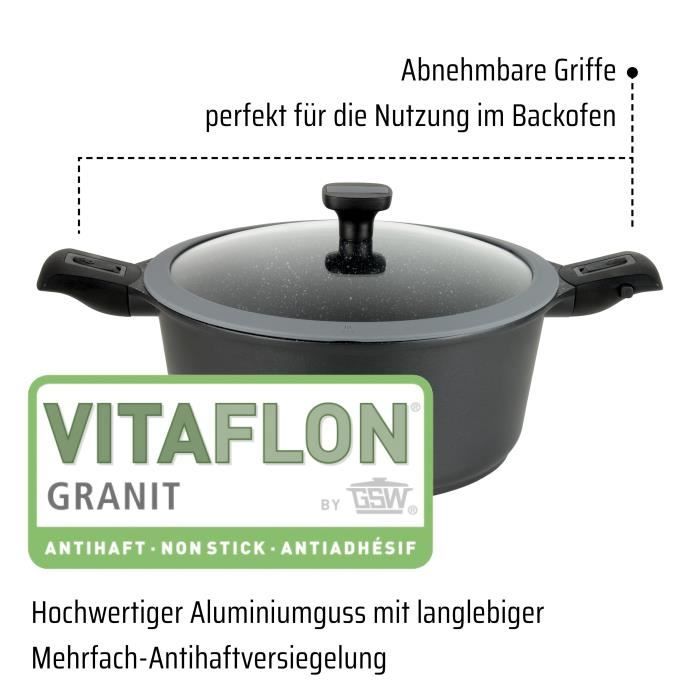 Cast aluminum pot - GSW - EASY CLICK - 24 cm - Induction