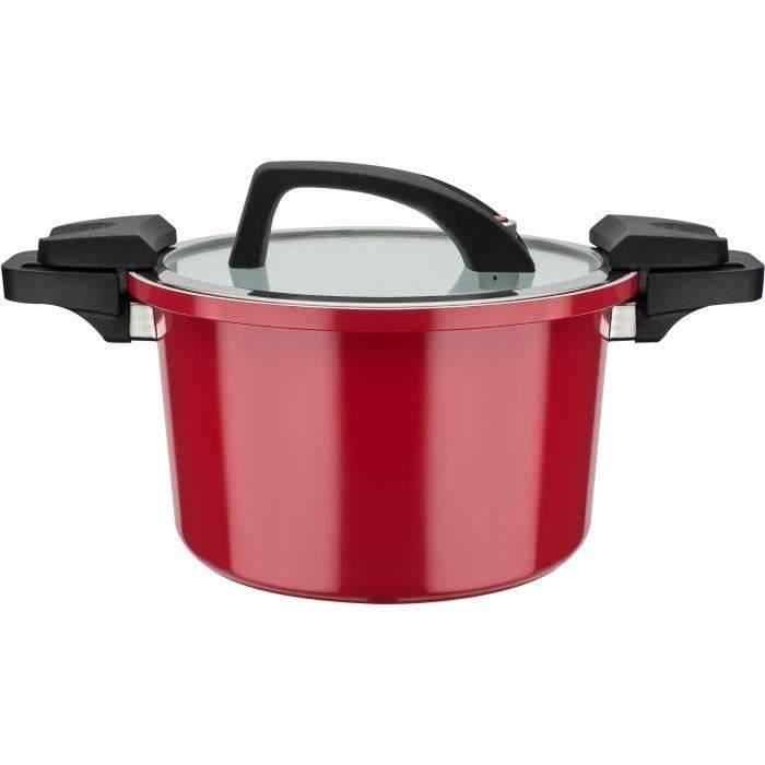Low pressure cooker - GSW - 24 cm - 6 L - Forged aluminum - Induction - Red
