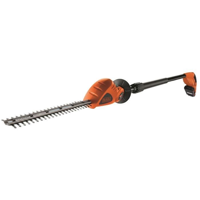 Black+Decker Long-range hedge 43 cm 18v 2 Ah GTC1843L20-QW-Shaped blades in diamonds