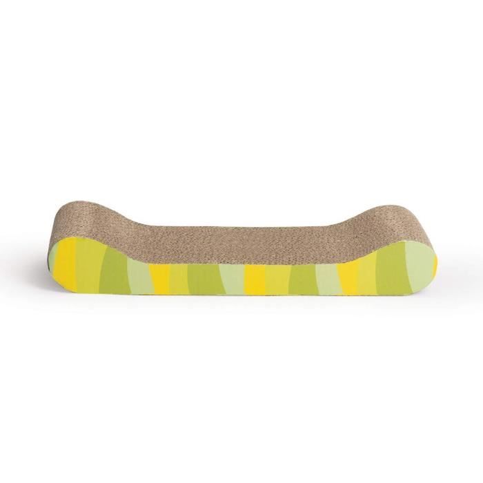 Corrugated cardboard scraper 49x22x75 cm zebra green
