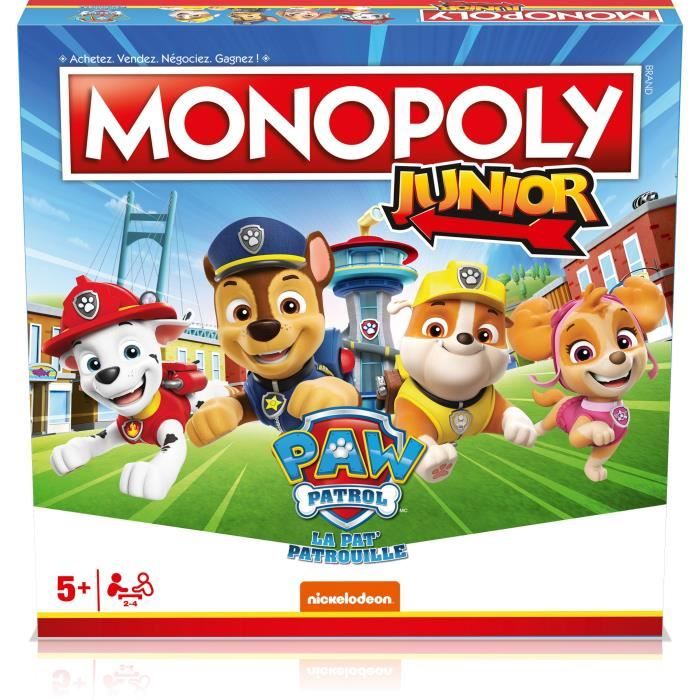 Monopoly Junior Paw Patrol - Board game - WINNING MOVES - Monopoly junior with Paw Patrol characters.