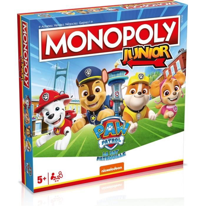 Monopoly Junior Paw Patrol - Board game - WINNING MOVES - Monopoly junior with Paw Patrol characters.