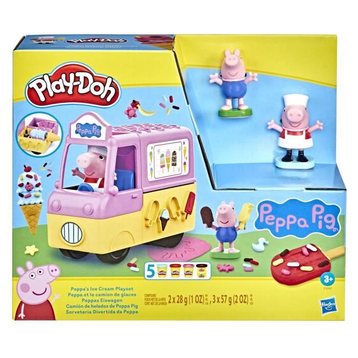 Play-Doh Peppa and the Ice Cream Truck, Peppa and George Figures and 5 Jars
