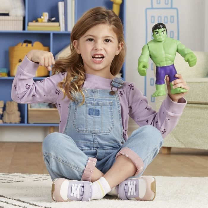 Marvel Spidey and her extraordinary friends, superhero figurine giant Hulk format of 22.5 cm for children from 3 years old