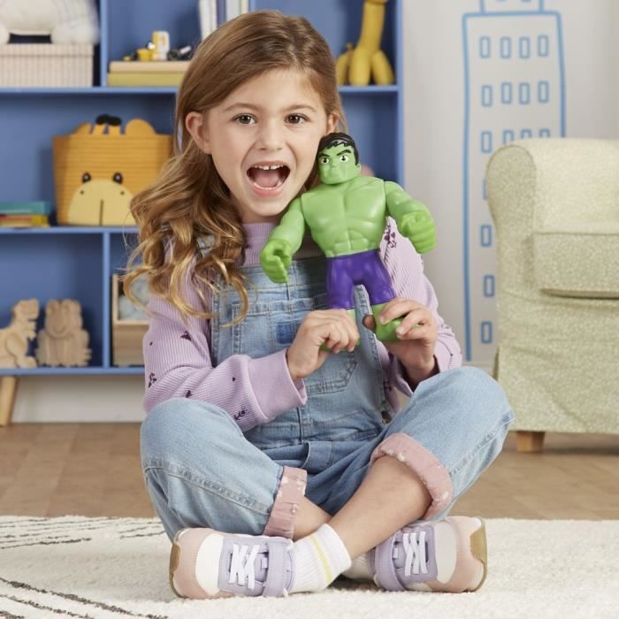 Marvel Spidey and her extraordinary friends, superhero figurine giant Hulk format of 22.5 cm for children from 3 years old