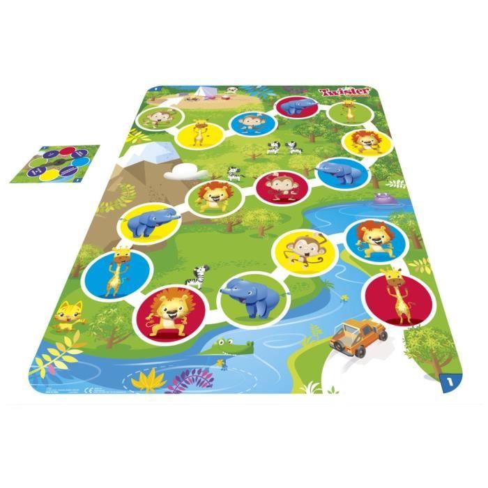 Twister Junior - Reversible carpet 2 -On -1 evolutionary - Junior board game - Hasbro Gaming