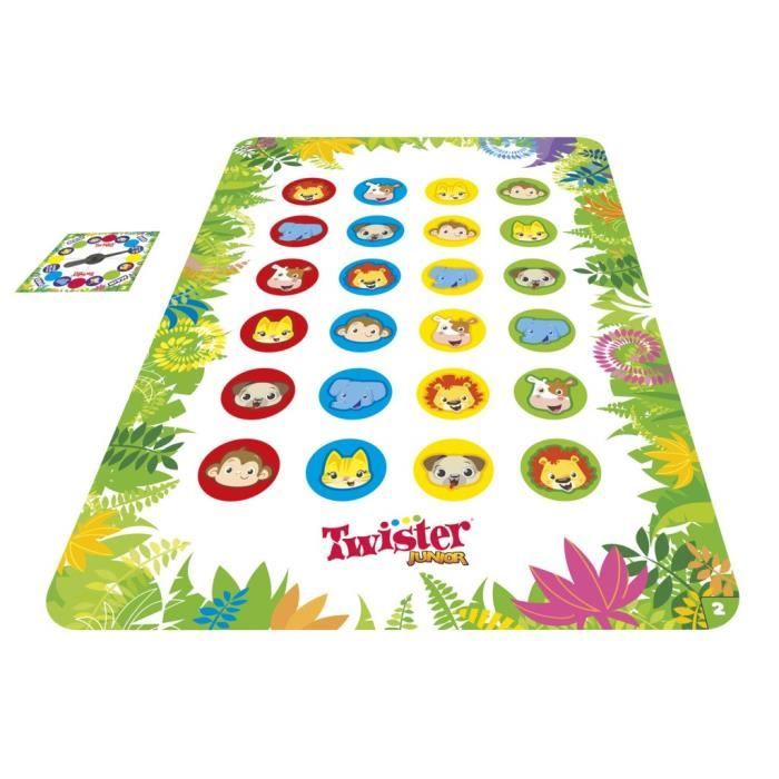 Twister Junior - Reversible carpet 2 -On -1 evolutionary - Junior board game - Hasbro Gaming