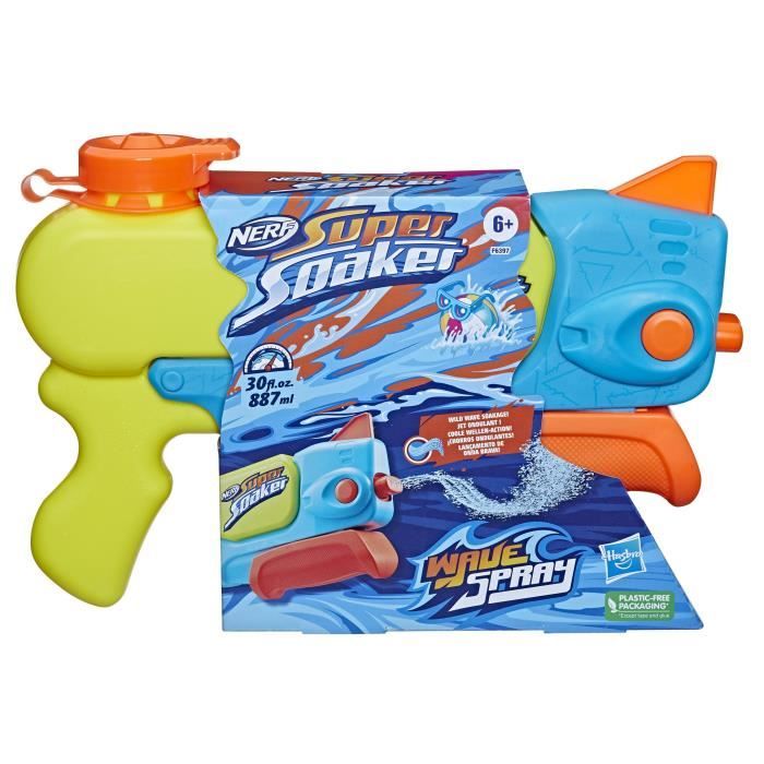 Nerf Super Soaker Wave Spray, Water blaster, the rotary nozzle creates wavy jets, exterior water toy