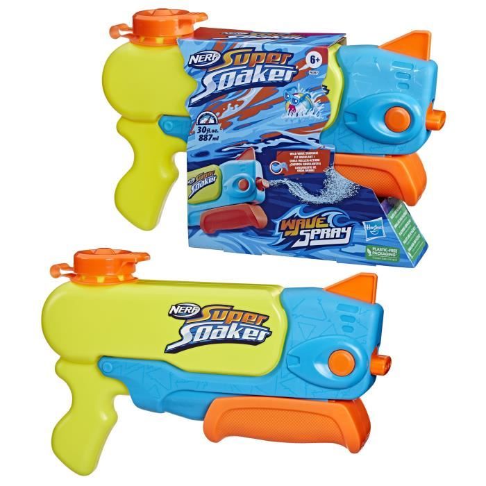 Nerf Super Soaker Wave Spray, Water blaster, the rotary nozzle creates wavy jets, exterior water toy