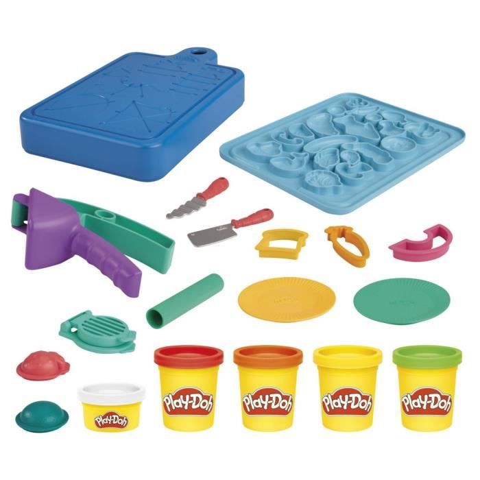 PLAY-DOH Little Chef's Kit, Modeling Dough, 14 Kitchen Accessories, Preschool Toys