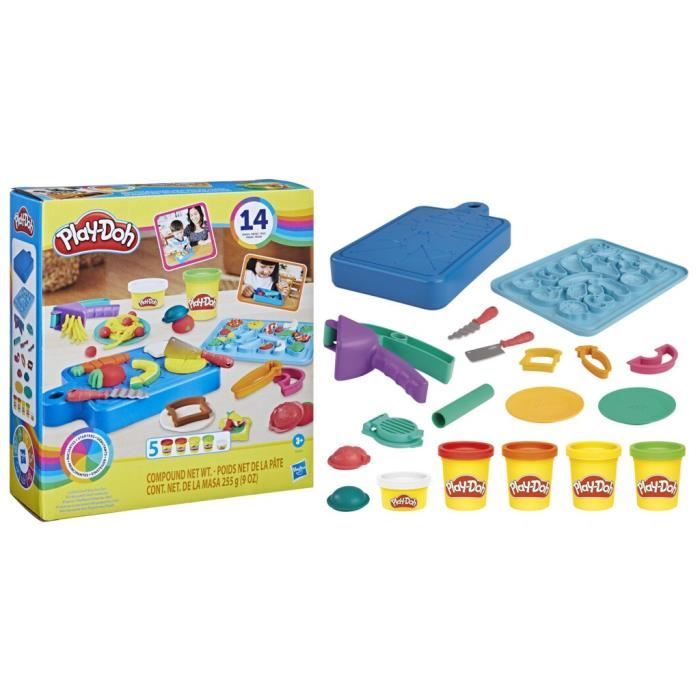 PLAY-DOH Little Chef's Kit, Modeling Dough, 14 Kitchen Accessories, Preschool Toys