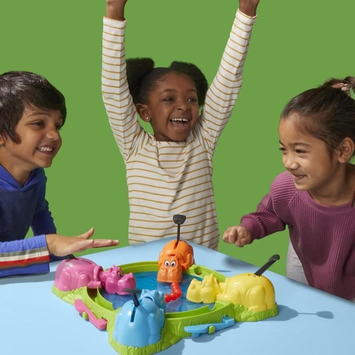 Gluttonous Hippos, children's board game, board game, from 4 years old, for 2 to 4 players, Hasbro Gaming