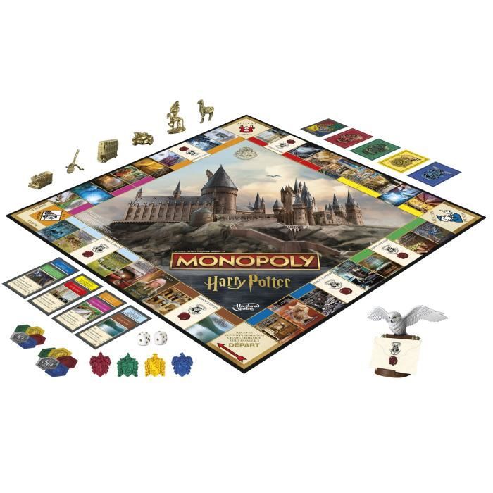 Monopoly Harry Potter Edition, Board Game, Magical Adventures at Hogwarts, Ages 8, 2 to 6 Players