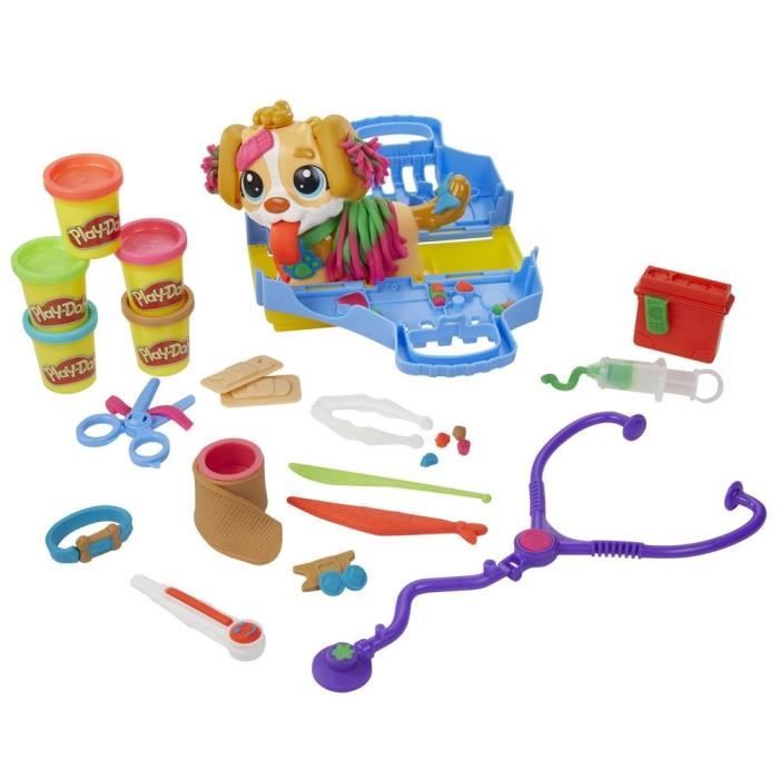 PLAY-DOH - Box - The veterinary practice with dog, case, 10 tools and 5 colors
