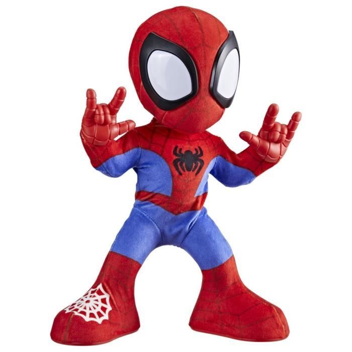 Spidey dances and crawls, interactive plush with music and sounds, superhero toys from 3 years old, Spidey and his Extraor Friends