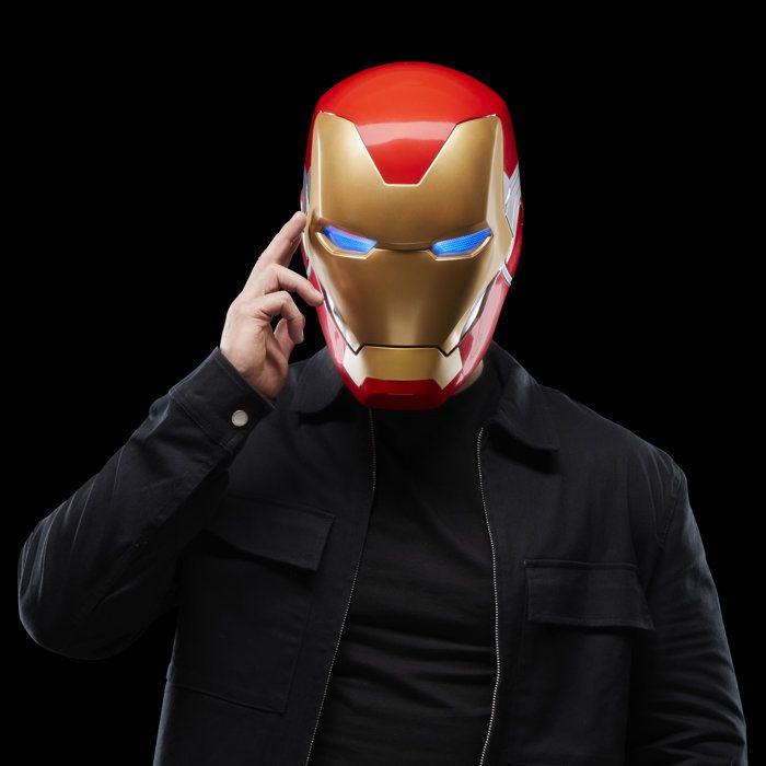 Iron Man Electronic Helmet, with Light Effects, Premium Collectible Cosplay Toy for Adults, Marvel Legends Series