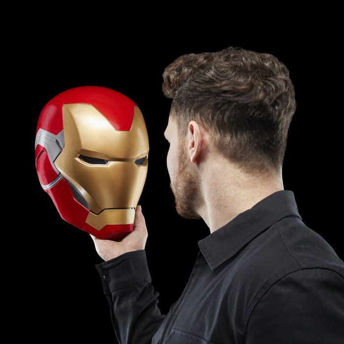 Iron Man Electronic Helmet, with Light Effects, Premium Collectible Cosplay Toy for Adults, Marvel Legends Series