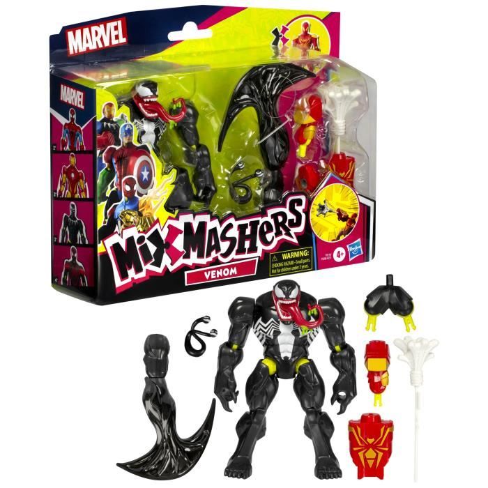 MixMashers Venom Deluxe, 12 cm customizable figurine to mix and match with accessories, Marvel, from 4 years old