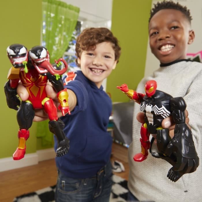 MixMashers Iron Spider Deluxe, 12 cm customizable figurine to mix and match with accessories, Marvel, from 4 years old